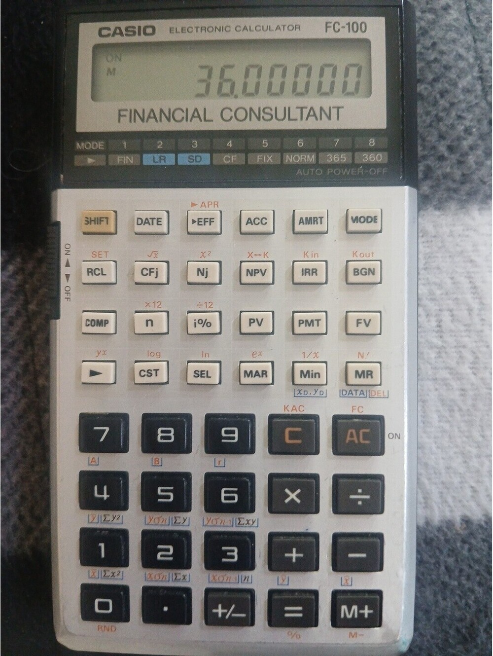 Casio FC-100 Financial Consultant Calculator - Vintage Made in Japan Works Great